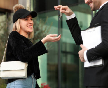 Buying a House , Young Woman Buying a Small Business , Real Estate Agent, Turnkey